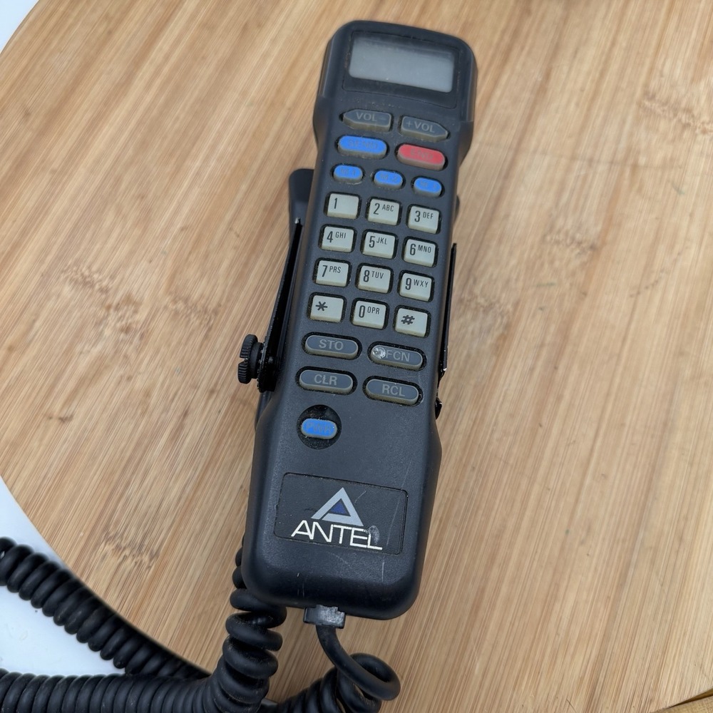 VINTAGE Antel Network Cellular Car Phone Handset and Base‎ Parts Only Not Tested